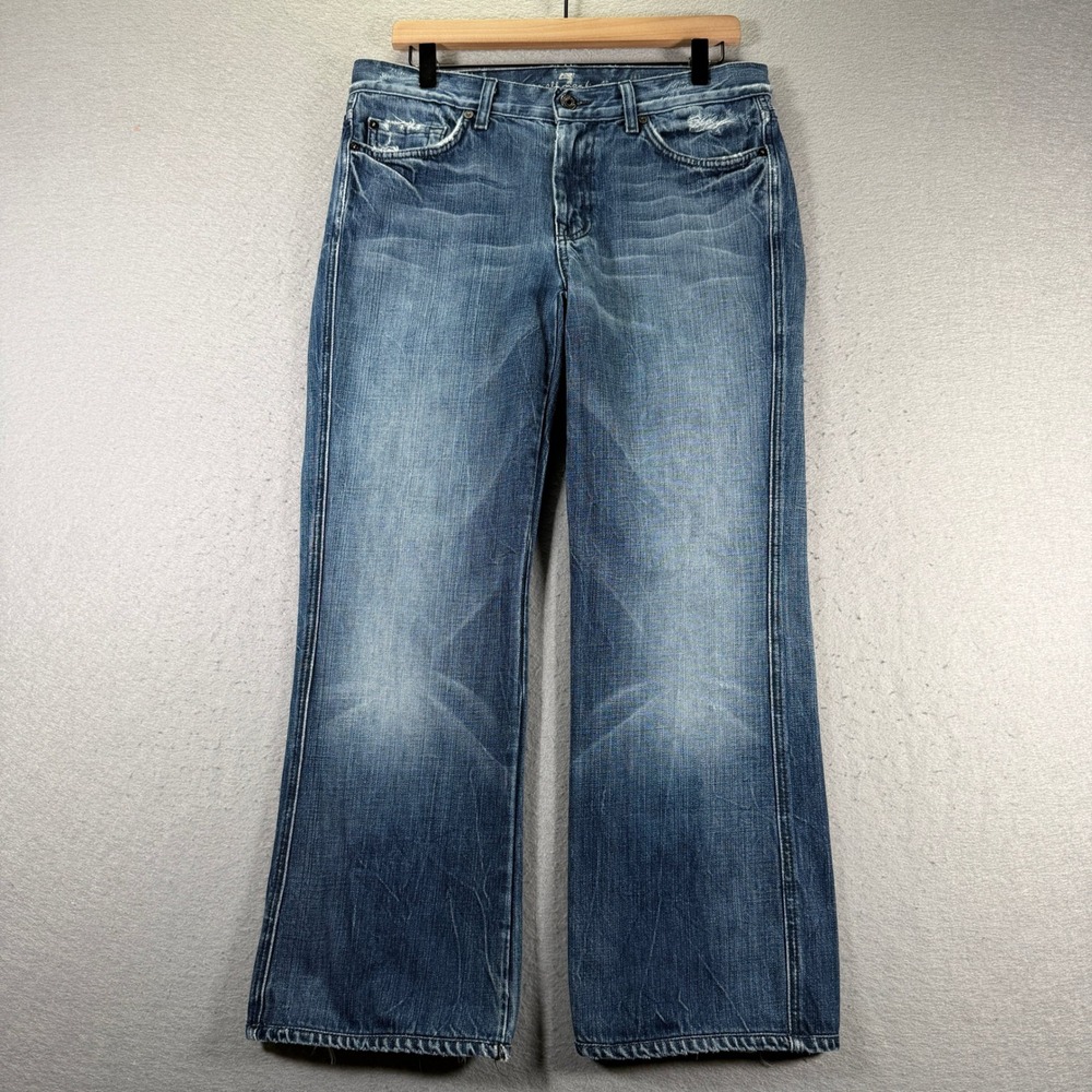7 For All Mankind A Pocket Boot Jeans Women's Size 31 Blue Denim Made in USA